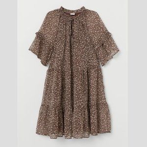 🤎 H&M SHORT CHIFFON DRESS 🤎